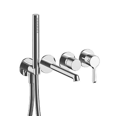 Torino Wall-Mounted Four Piece Manual Bath Set with Valve Two-Way Diverter Handshower Set and 200mm Bath Spout