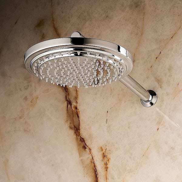 C.P. Hart Epoch 227mm Easy Clean Shower Rose with 394mm Wall Shower Arm
