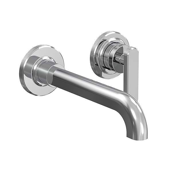 C.P. Hart Park Lane Wall-Mounted Single Lever Basin Mixer 200mm Spout with Universal Click Waste