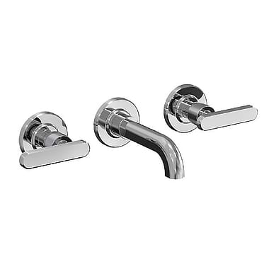 C.P. Hart Park Lane Wall-Mounted Three Hole Basin Mixer 150mm Spout with Universal Click Waste