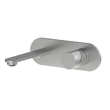 <KIT> C.P. Hart Slide Wall Mounted Single Lever Basin Mixer (207mm Spout) with Backplate and Universal Click Waste