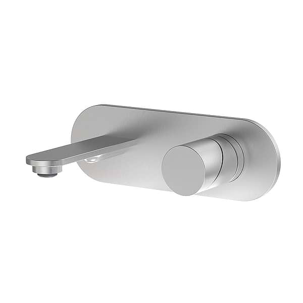 <KIT> C.P. Hart Slide Wall Mounted Single Lever Basin Mixer (157mm Spout) with Backplate and Universal Click Waste