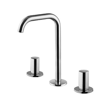 C.P. Hart SO Three Hole Basin Mixer (Spout B) with Click Waste