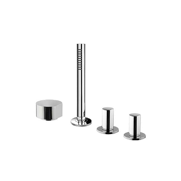 C.P. Hart SO Four Hole Bath Mixer with Handshower