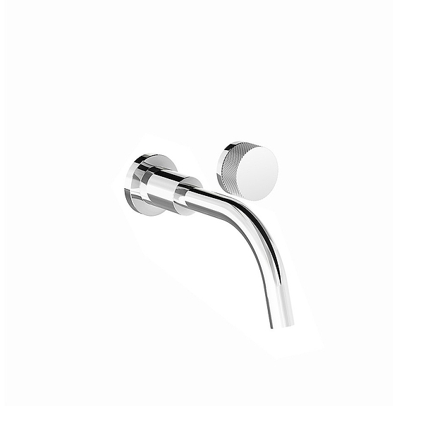Franz Viegener Nerea Knurled Single Lever Wall-Mounted Basin Mixer 185mm Spout without Waste