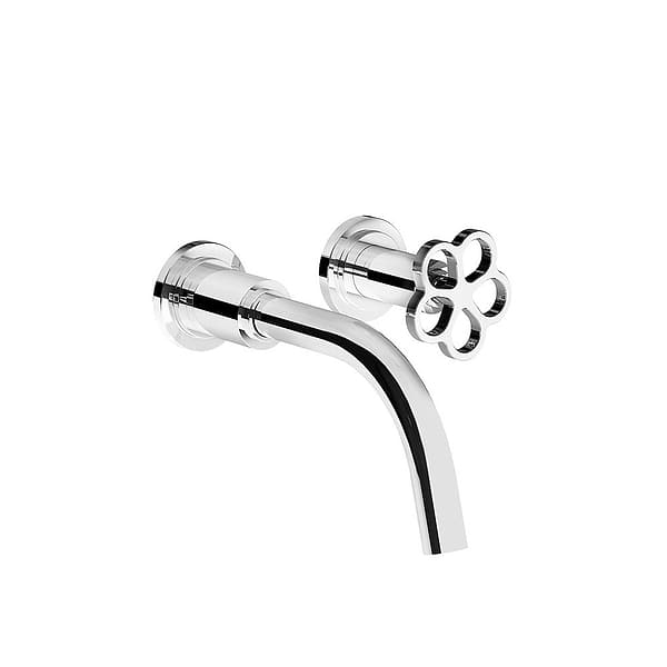 Franz Viegener Industrial Chic Single Lever Wall-Mounted Basin Mixer 185mm Spout without Waste