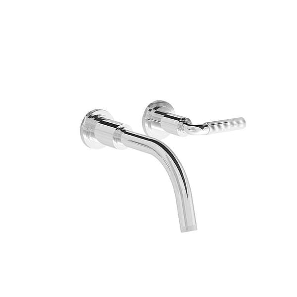 Franz Viegener Techno Chic Lever Vertical Lines Single Lever Wall-Mounted Basin Mixer 185mm Spout without Waste