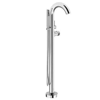 Franz Viegener Nerea & Lollipop Vertical Lines Floor Standing Bath Shower Mixer with Baton Handshower