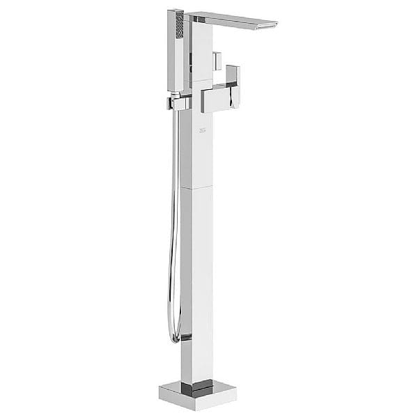 Franz Viegener Groovy Floor Standing Bath Shower Mixer with Baton Handshower