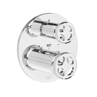Franz Viegener Techno Chic Knurled Concealed Thermostatic Valve with Two Way Diverter