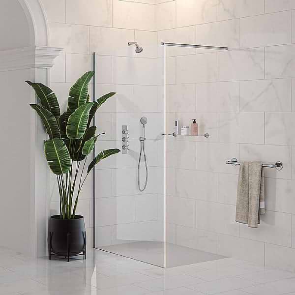 Matki-ONE Wet Room Panel with Wall Brace