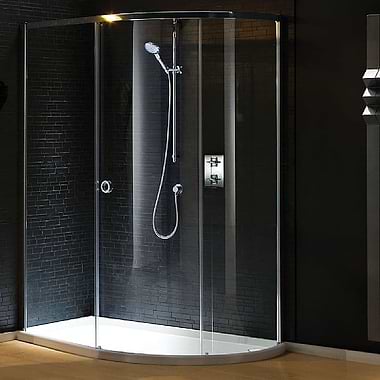 Matki Radiance Curved Corner Offset Shower Enclosure with Integrated Tray