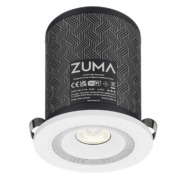 Zuma Lumisonic Speaker Light with Round Smart Voice Bezel