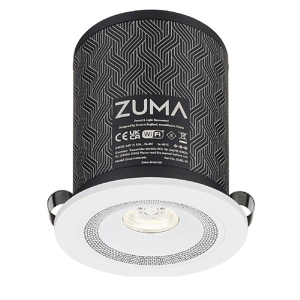 Zuma Lumisonic Speaker Light with Simplicity Round Bezel