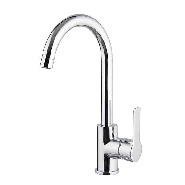 C.P. Hart Mast Single Lever Kitchen Mixer with Curved Swivel Spout