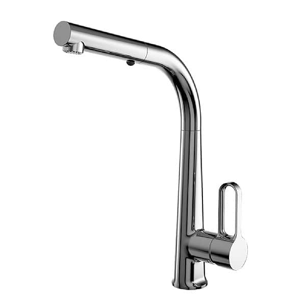 C.P. Hart Loop Kitchen Mixer with 2-Jet Brass Extractable Handshower and Swivel Spout