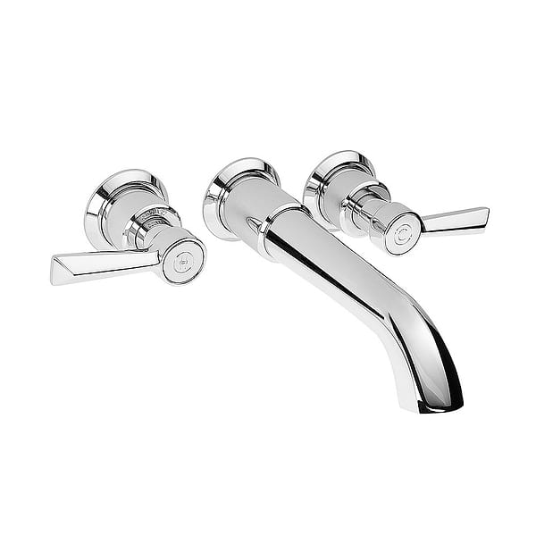 C.P. Hart Epoch Lever Wall-Mounted 3-Piece Bath Mixer 185-215mm Spout