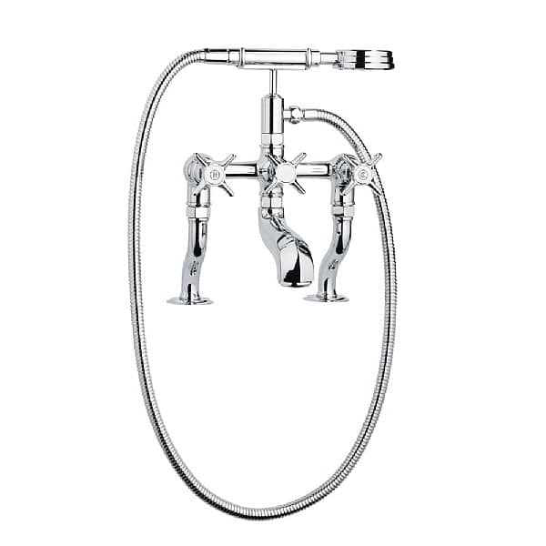 C.P. Hart Epoch Deck-Mounted Bath Shower Mixer with Deck Unions
