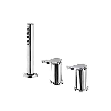 C.P. Hart FLO Three Hole Bath Mixer with Handshower