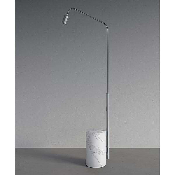 C.P. Hart Marmorea Outdoor Floor Standing Rainjet Shower Column with Carrara White Marble Base