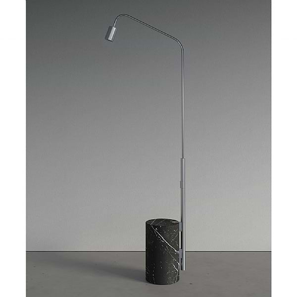 C.P. Hart Marmorea Outdoor Floor Standing Rainjet Shower Column with Marquina Black Marble Base