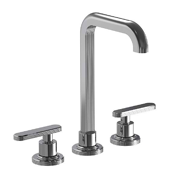 C.P. Hart Park Lane Tall Three Hole Basin Mixer 200mm Swivel Spout with Universal Click Waste