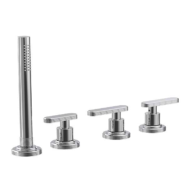 C.P. Hart Park Lane Four Hole Bath Mixer with Handshower