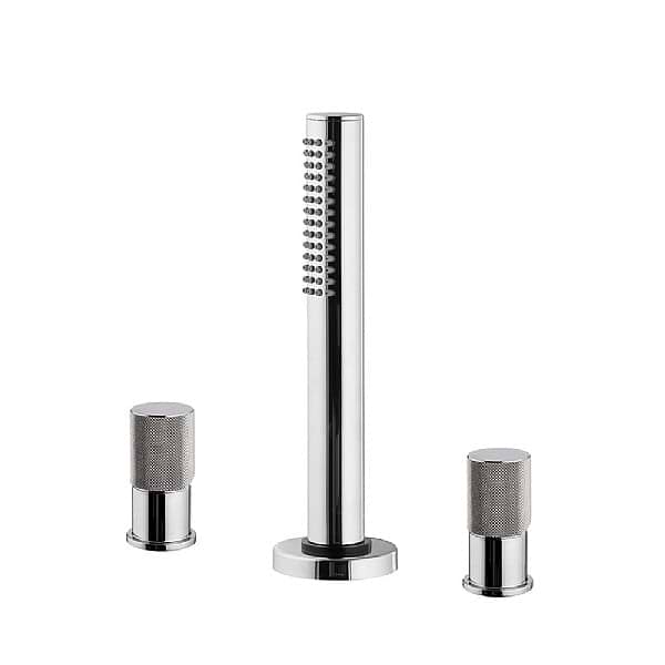 C.P. Hart Spillo Tech G Three Hole Bath Mixer with Handshower