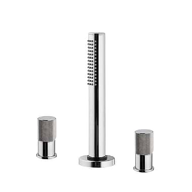 C.P. Hart Spillo Tech G Three Hole Bath Mixer with Handshower
