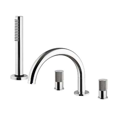 C.P. Hart Spillo Tech G Four Hole Bath Mixer with 232mm Spout & Handshower