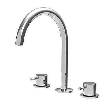 C.P. Hart Spillo 3-Piece Swan Neck Basin Mixer with Click Waste