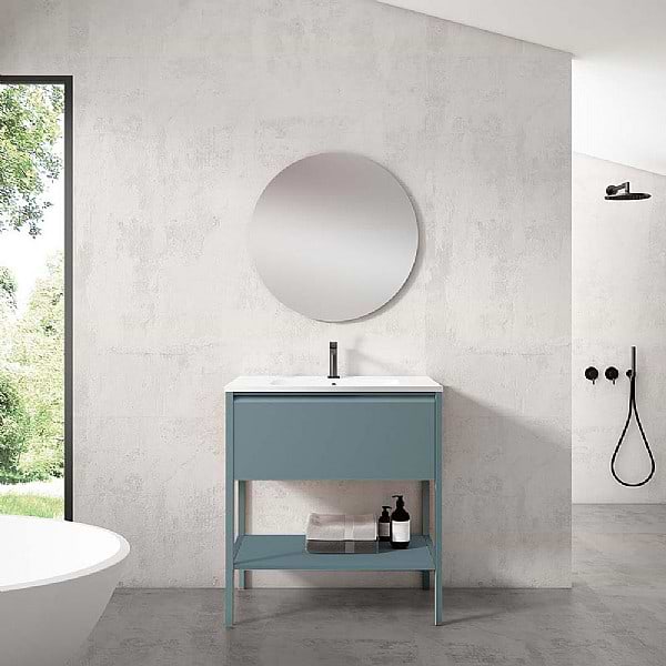 C.P. Hart Koyo One Drawer Vanity Unit with Lacquered Structure 800mm