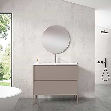 C.P. Hart Koyo Two Drawer Vanity Unit with Lacquered Structure 1000mm