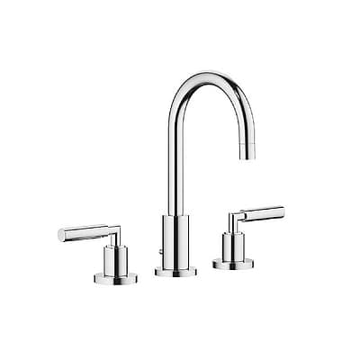 Dornbracht Tara. 3-Piece Lever Handle Basin Mixer 135mm Projection