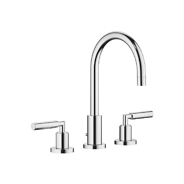 Dornbracht Tara. 3-Piece Lever Handle Basin Mixer 165mm Projection