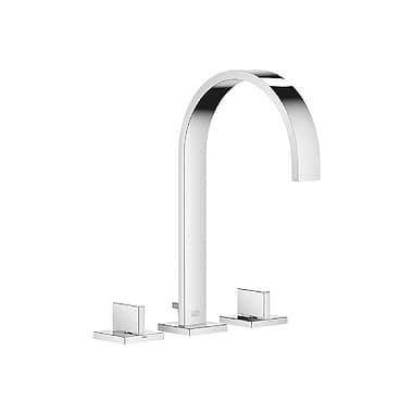 Dornbracht MEM Tall Three Hole Basin Mixer 200mm Projection 