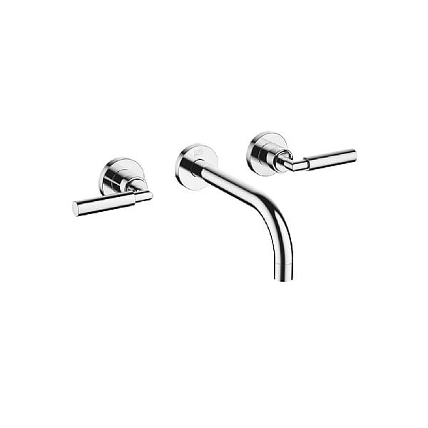 Dornbracht Tara. Wall-Mounted Three Piece Lever Handle Basin Mixer 190mm Projection