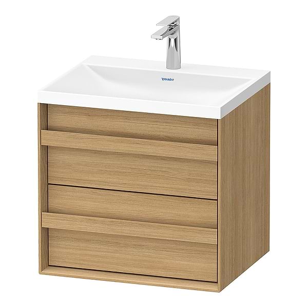 Duravit Ocavo Vanity Unit with Pull-Out Compartment and Drawer for Vitrium C-shaped Basin 600x554mm