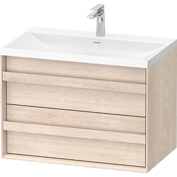 Duravit Ocavo Vanity Unit with Vitrium C-shaped basin, One Drawer and Pull-Out Compartment 800x554mm