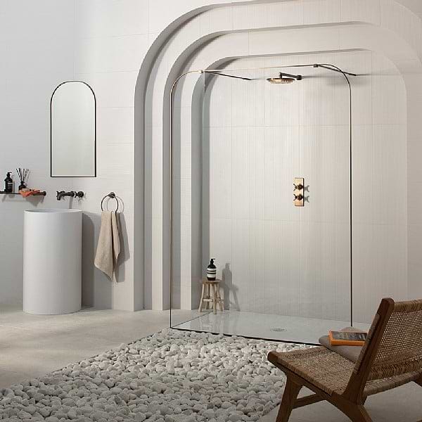 Matki EauZone Dome Framed Twin Entrance Wet Room Panel
