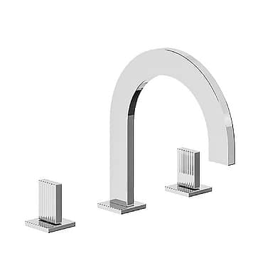Franz Viegener Groovy Three Hole Deck-Mounted Bath Mixer 228mm