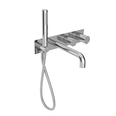 C.P. Hart Pacific Concealed Manual Valve with Bath Spout, Two-Way Diverter and Baton Handshower