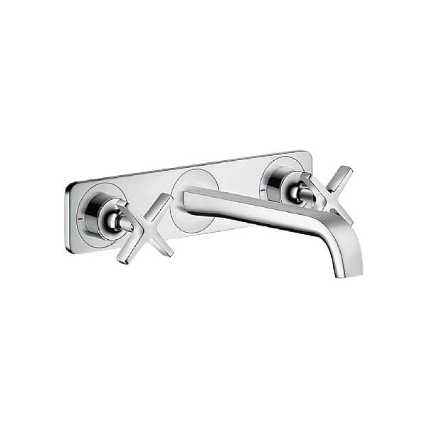 AXOR Citterio E Wall-Mounted 3-Piece Basin Mixer with Back Plate