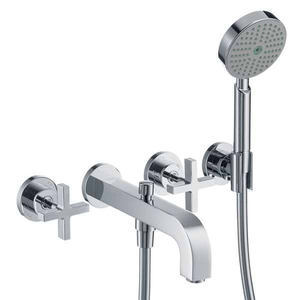 AXOR Citterio 3-Piece Cross Handle Bath Filler