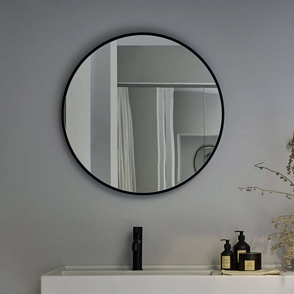 Ceramica Cielo I Catini Round Mirror 750mm Matt Black