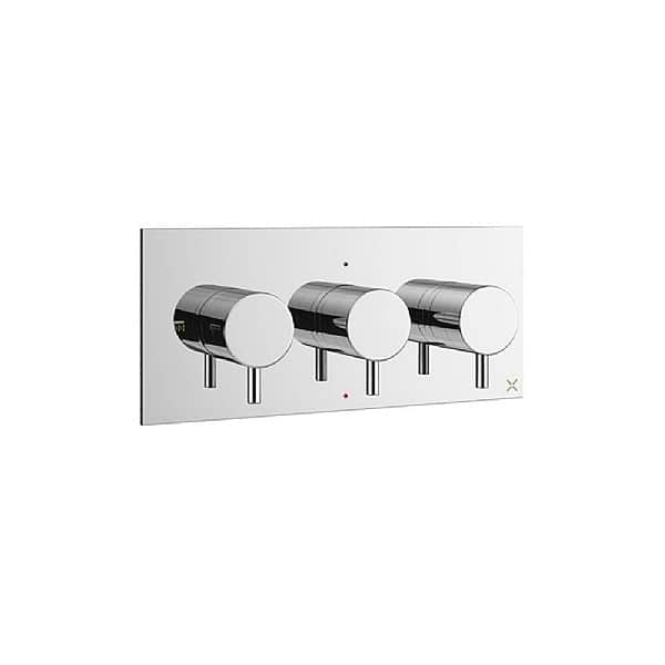 Crosswater MPRO 2 Outlet 3 Handle Thermostatic Shower Valve Landscape Trimset
