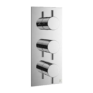 Crosswater MPRO 3 Outlet 3 Handle Thermostatic Shower Valve Trimset