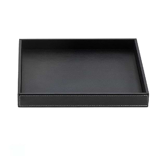 Decor Walther Large Rectangular Leather Tray