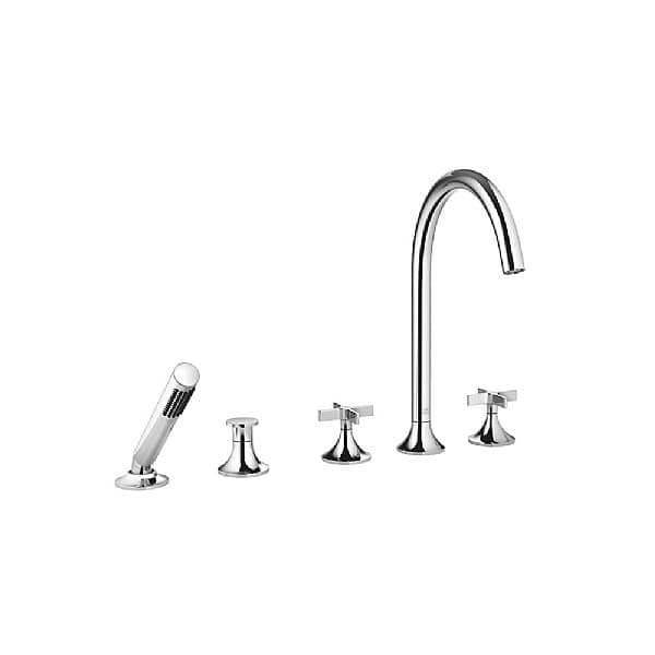 Dornbracht VAIA Deck-Mounted Cross Head Five Hole Bath Shower Set with Diverter