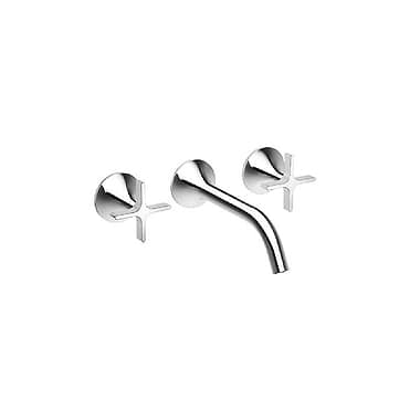 Dornbracht VAIA Wall-mounted Three Piece Cross Handle Basin Mixer 190mm Projection